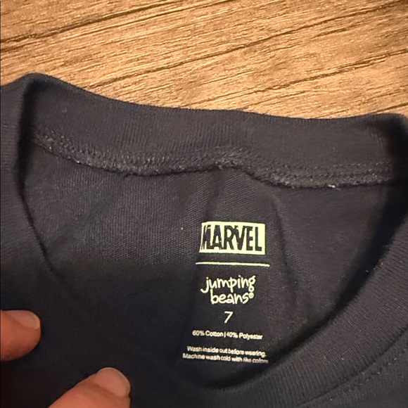 Marvel Kids Short Sleeve Tees - Black & Navy with Orange, Yellow, Blue Accents - Picture 5 of 5